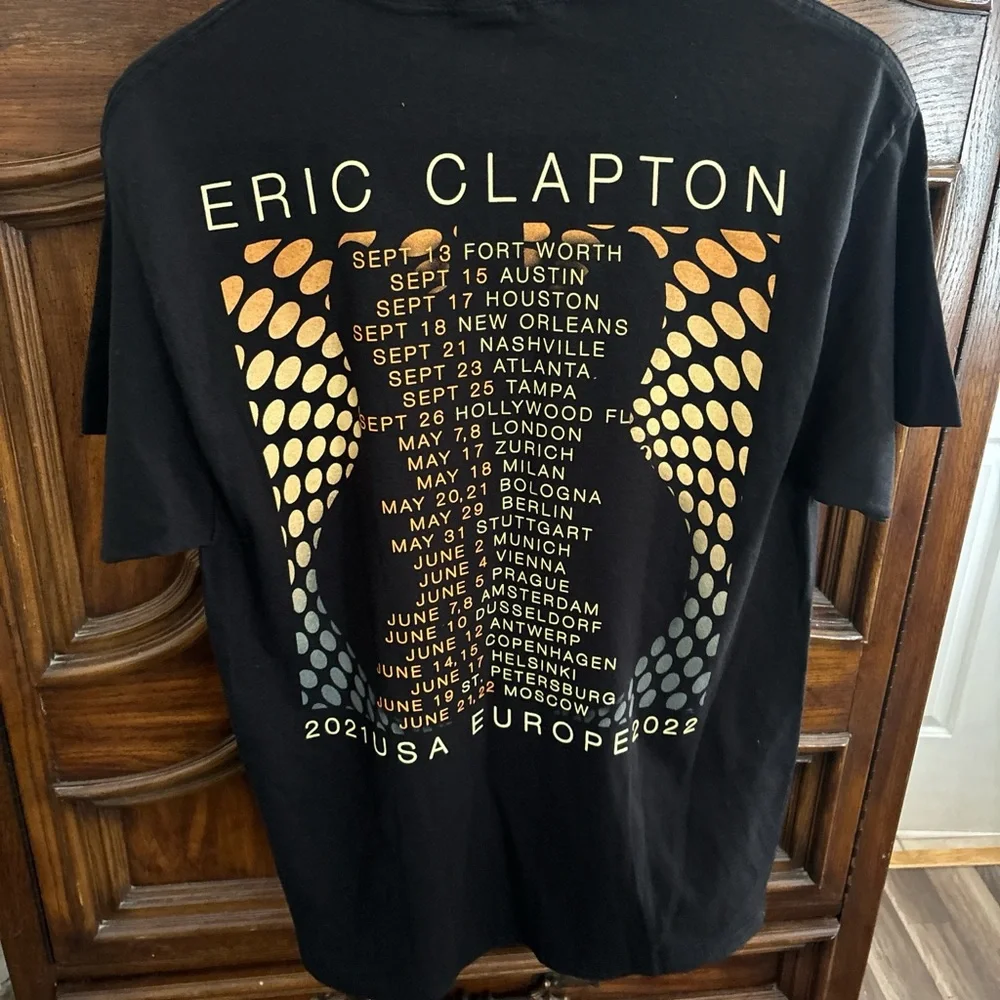 Eric Clapton 2021 USA Europe 2022 concert tour Tshirt - Picture 7 of 7
